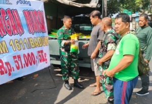 Gerakan Pangan Murah Beras SPHP Upaya Kodim 1611/Badung Membantu Masyarakat