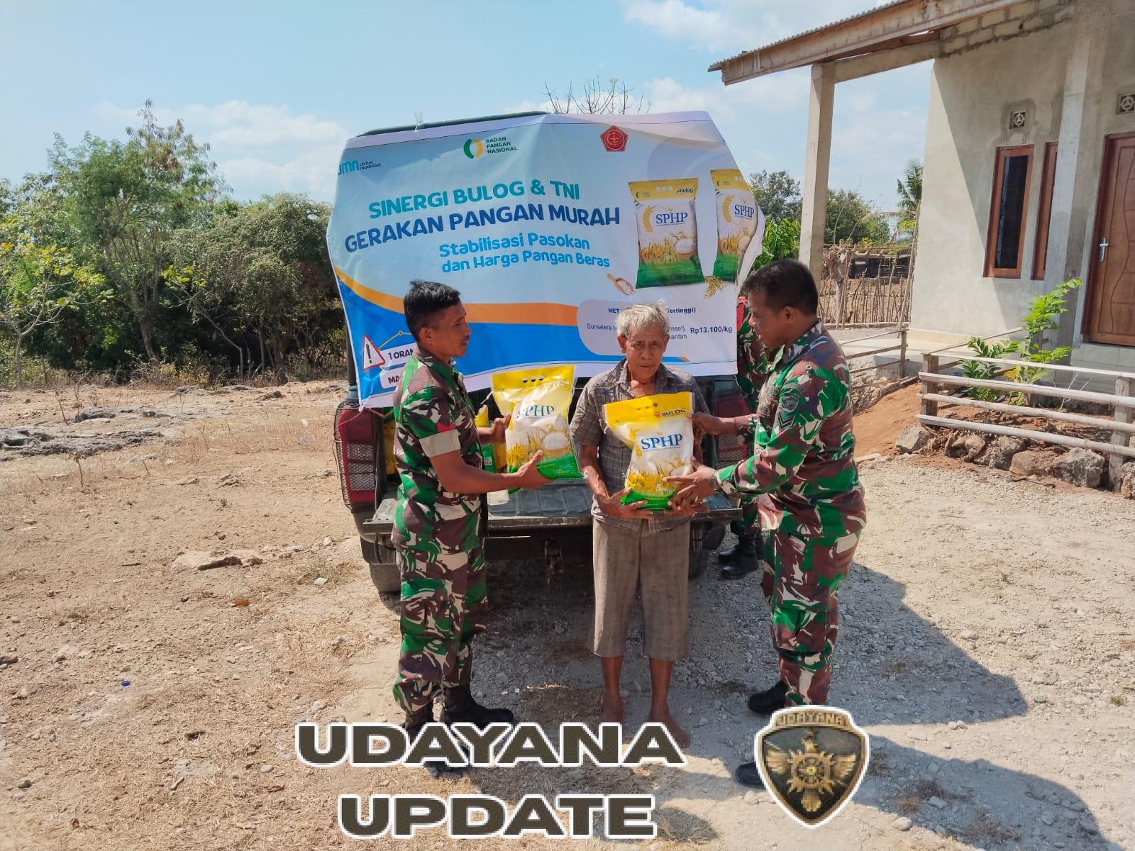 Koramil 05/Waingapu Bersama Bulog Gelar Pasar Murah untuk Warga