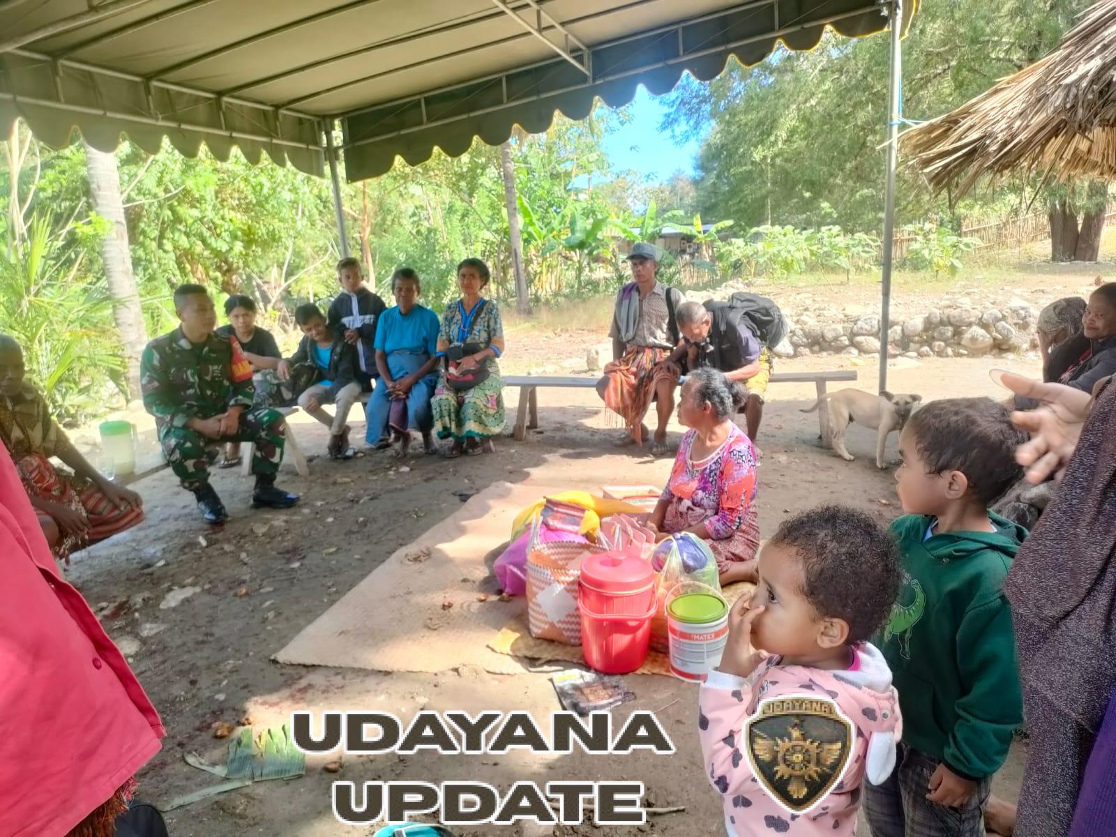 Babinsa Sertu Herlon Sine Hadiri Undangan Nikah Adat dan Himbau Masyarakat Jaga Keamanan