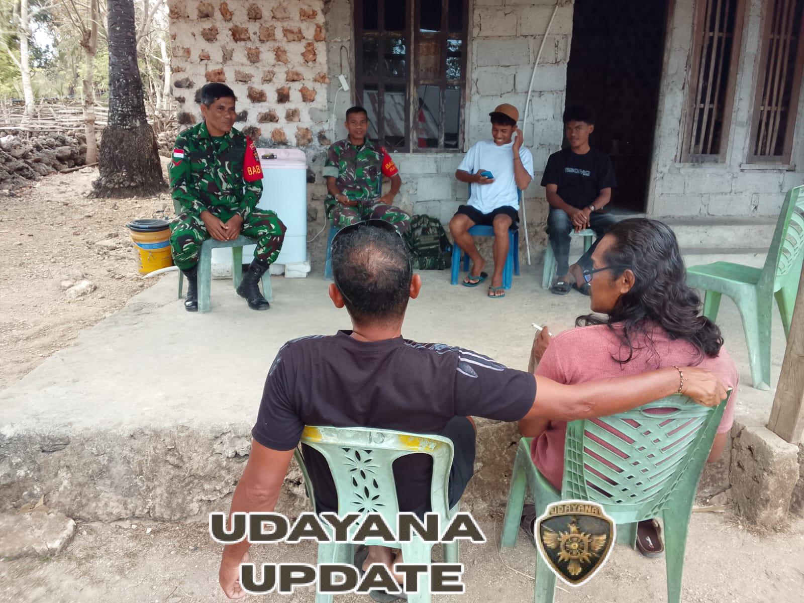 Komsos Dengan Warga Binaan Babinsa Himbau Untuk Menjaga Kerukunan Antara Sesama