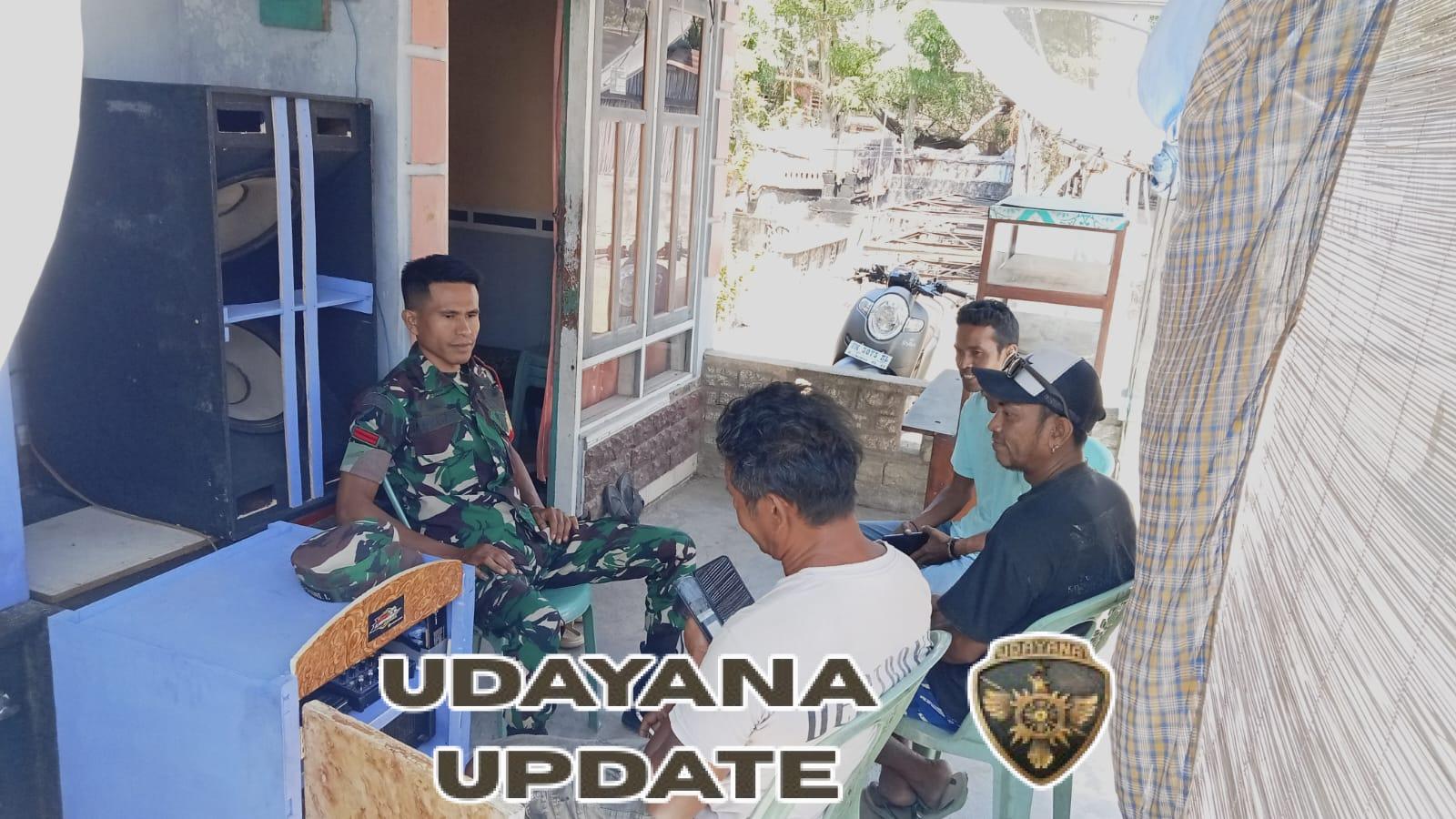 Komsos Dengan Nelayan Babinsa Himbau Jaga Keselamatan Saat Melaut