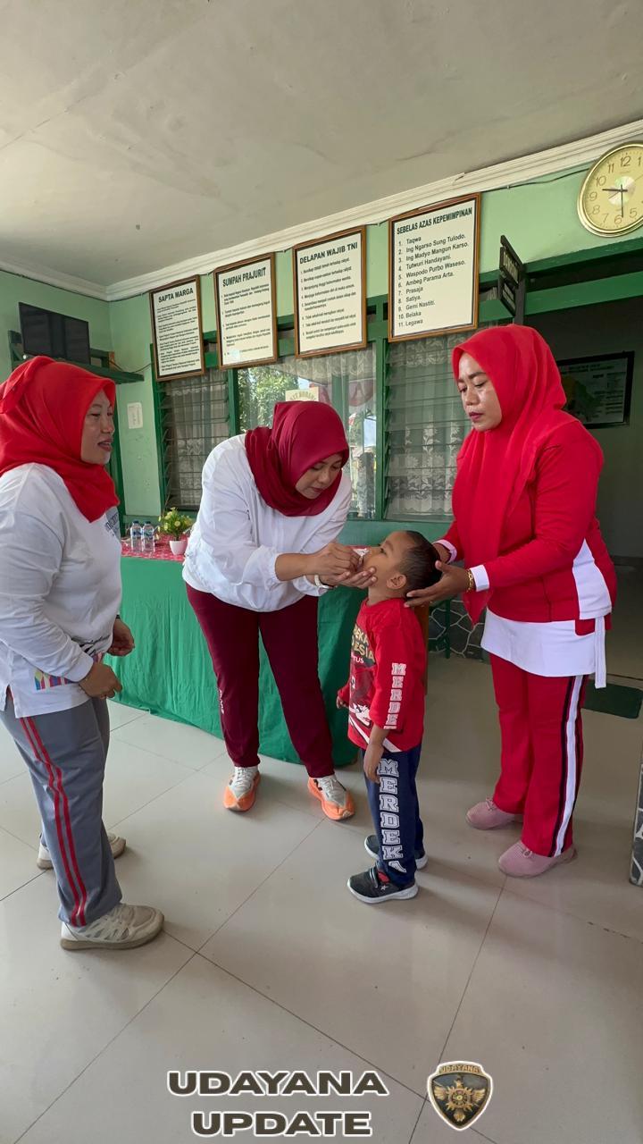 Ketua Persit KCK Dompu Gandeng BKB dan Kader Gelar Posyandu di Kempo