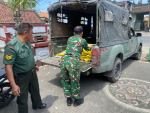 Kodim Klungkung Bersinergi Bersama Bulog Terus Gencarkan Gerakan Pangan Murah