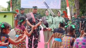 Sorak Sorai Prajurit Kodim 1618/TTU Iringi Kehadiran Danrem 161/Wira Sakti