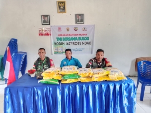 Kodim 1627/Rote Ndao dan Bulog Menggelar Gerakan Pangan Murah(GPM)