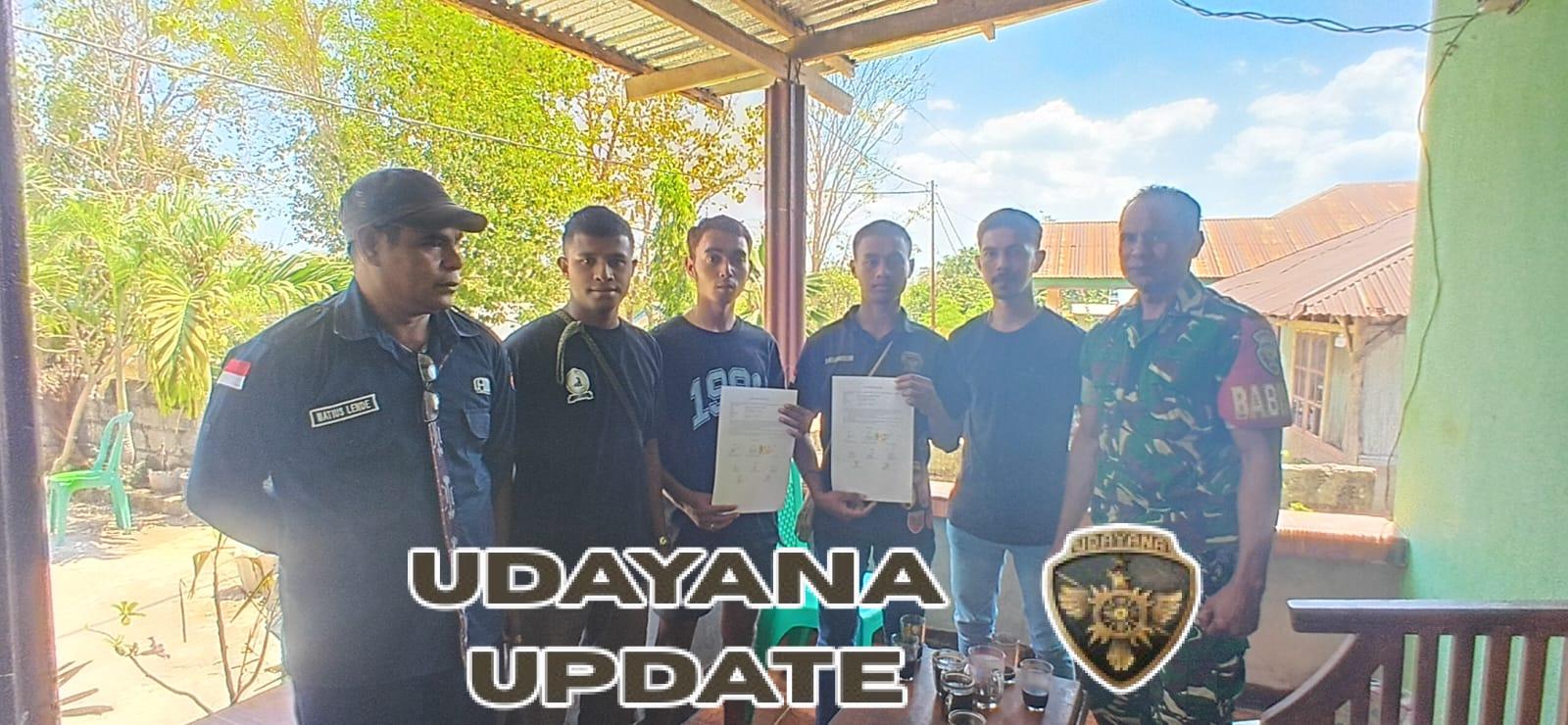 Babinsa Koramil 01/Ba’a Bersama Aparat Pemerintah Desa Mediasi Penyelesaian Masalah Warga