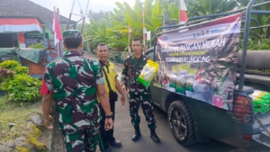 2 Ton Beras SPHP Gerakan Pangan Murah Kodim Klungkung Ludes Diserbu Warga