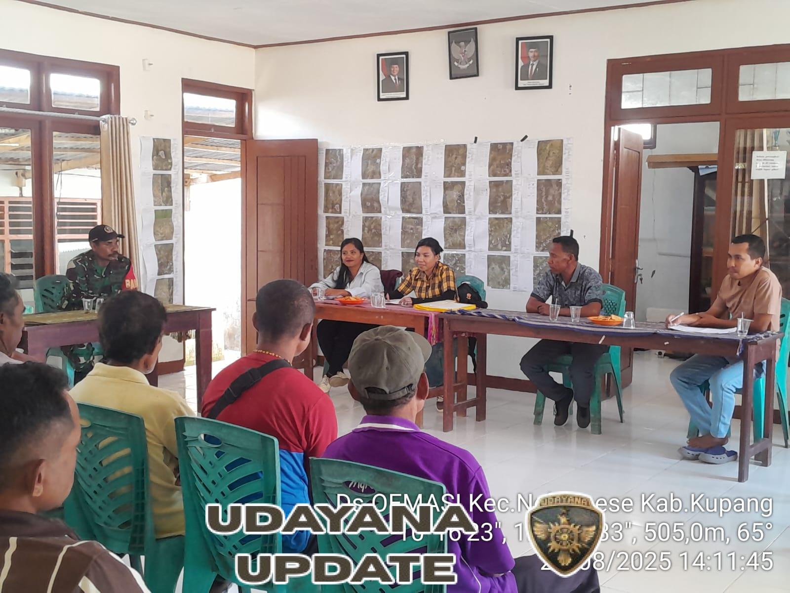 Babinsa Oemasi Hadiri Pertemuan Bantuan Perumahan Untuk Warga