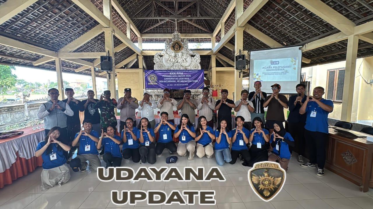 Pemdes Batununggul Gelar Pelepasan KKN Unud, Serda Zainul Beri Pendampingan