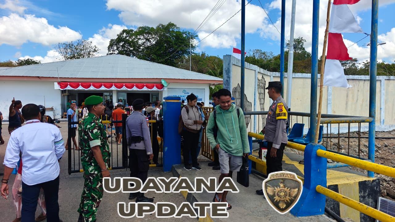 Babinsa Pantai Baru Amankan Aktivitas Bongkar Muat KMP. INERIE II di Rote Ndao