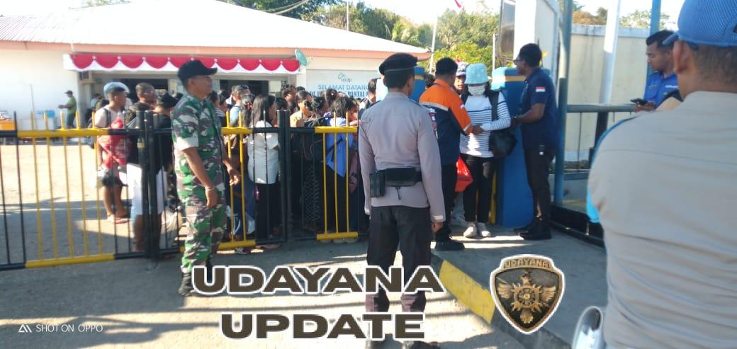 Babinsa dan Polsek Pantai Baru Amankan Keberangkatan Kapal Garda Maritim 3