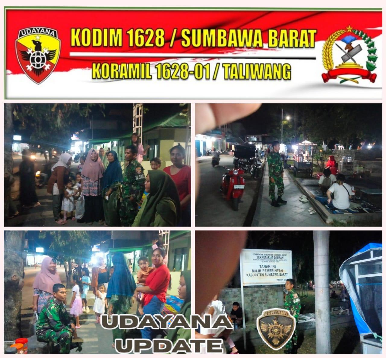 Koramil 1628-01/Taliwang Gelar Patroli Malam Jaga Kondusifitas Wilayah