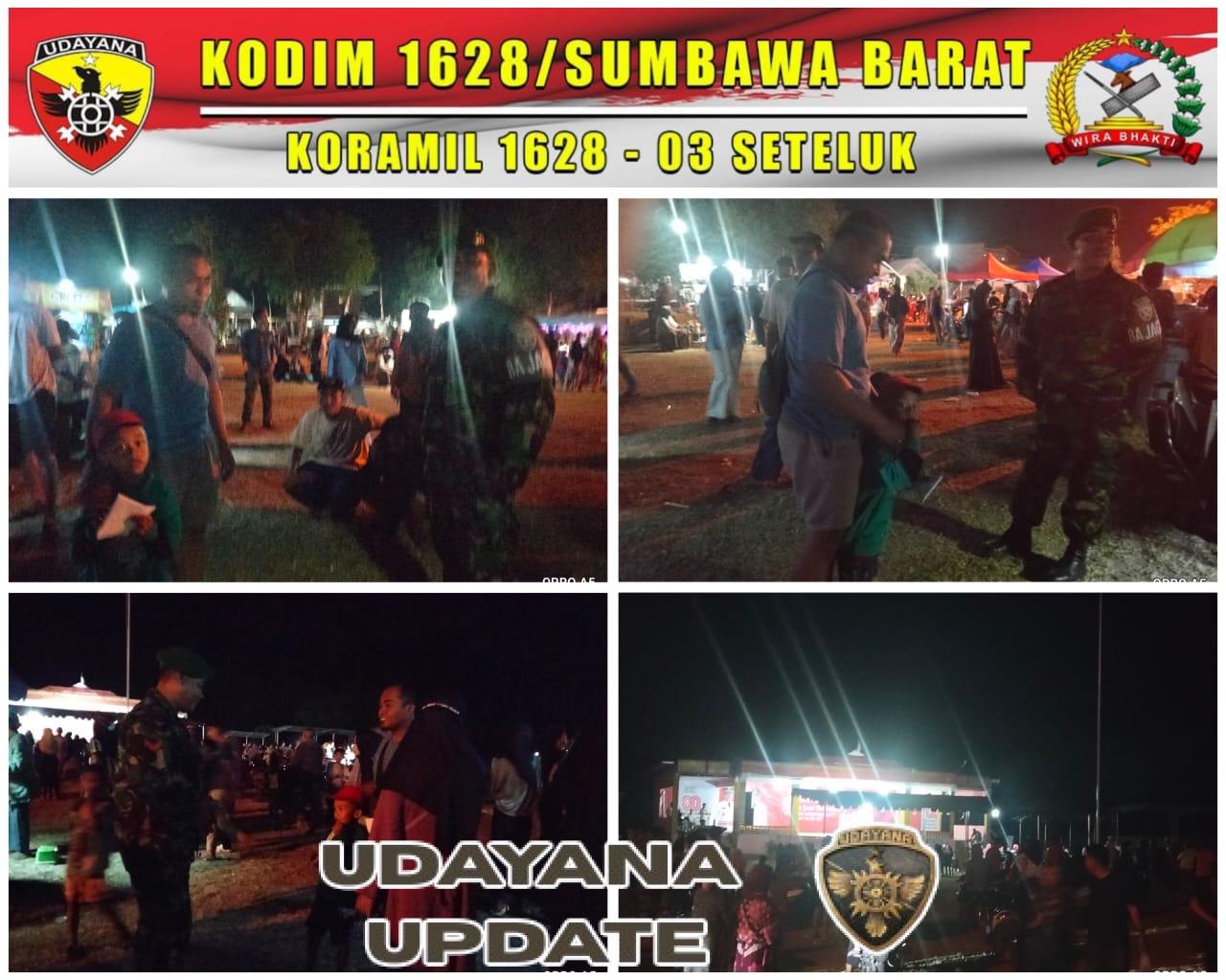 Koramil 1628-03/Seteluk Gelar Patroli Malam, Wujudkan Kamtibmas Kondusif