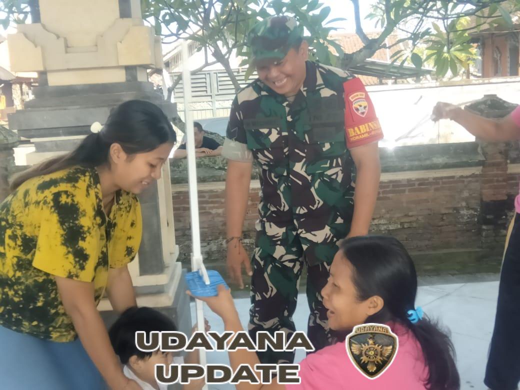 Posyandu Balita, Babinsa Semarapura Kaja Sampaikan Sarana Penting Cegah Stunting