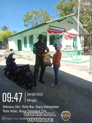 Babinsa Koramil 1627-03/Batutua Dukung Gerakan Pangan Murah di Desa Sakubatun