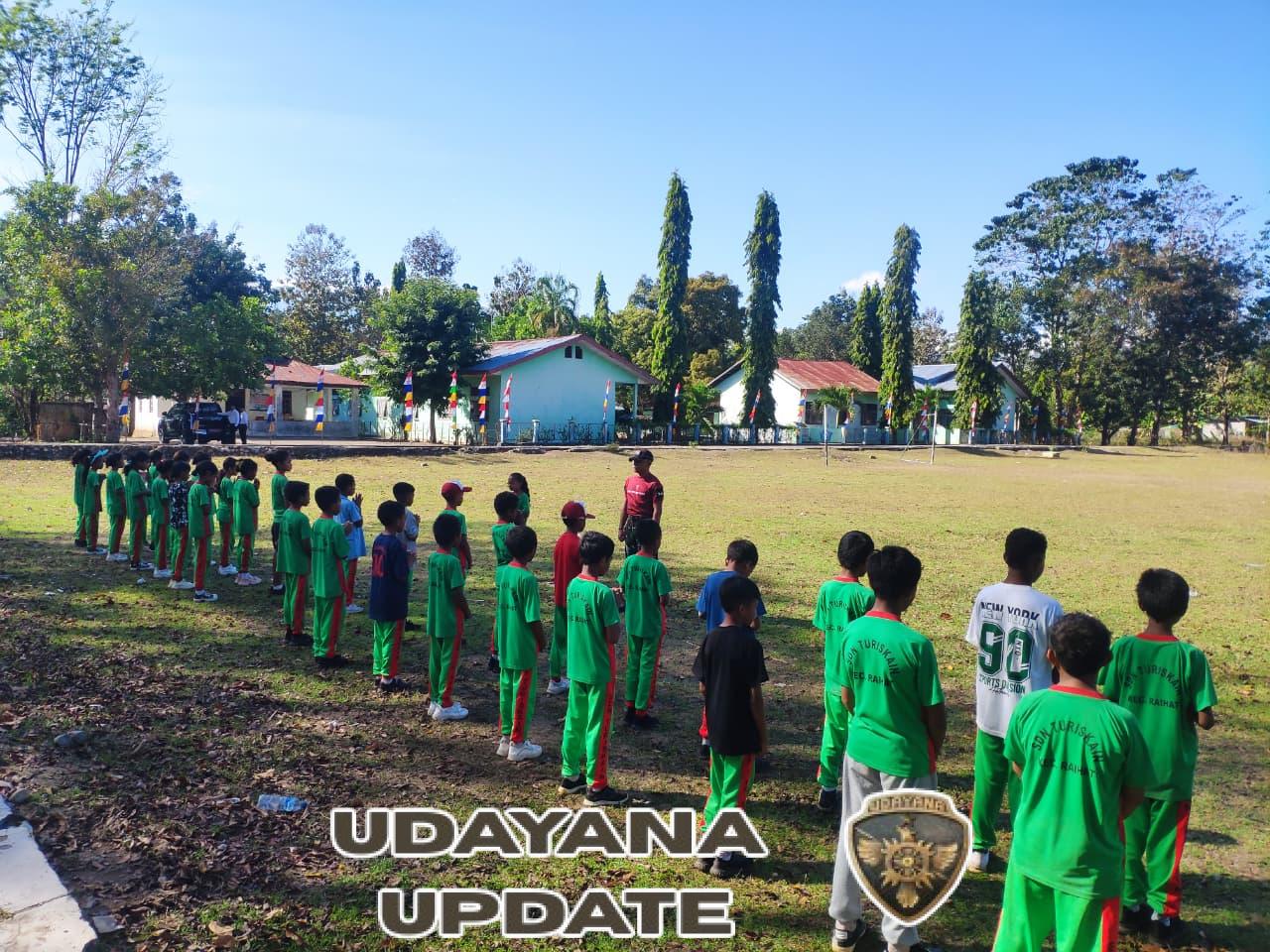 Anak Didik Pos Turiscain Satgas Yonif 741/GN Ikuti Lomba Gerak Jalan Kreasi se-Kecamatan Raihat Berhasil Dapatkan Juara Dua