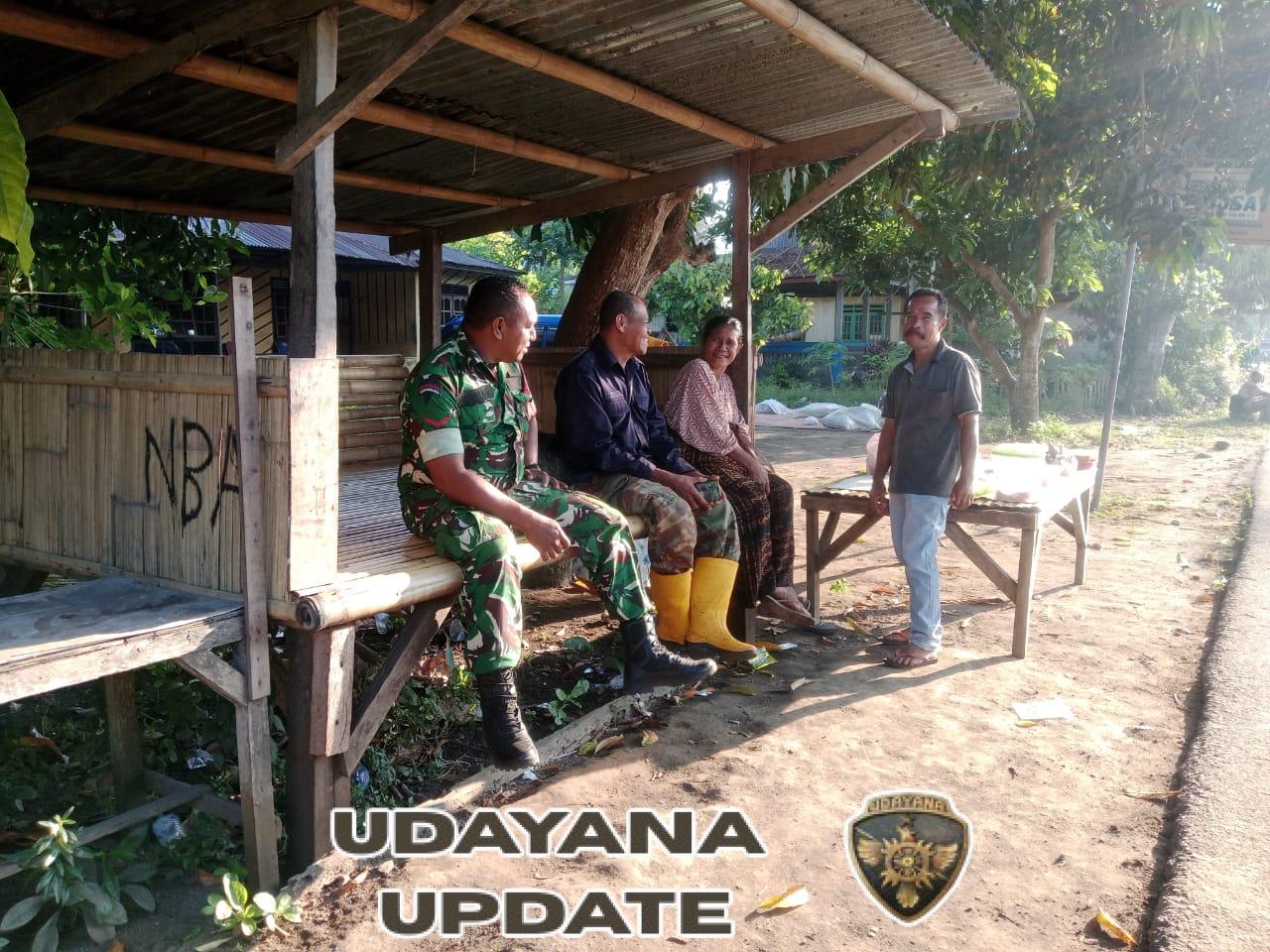 Babinsa Laksanakan Monitoring dan Pengamanan Wilayah di Desa Wajakea Jaya