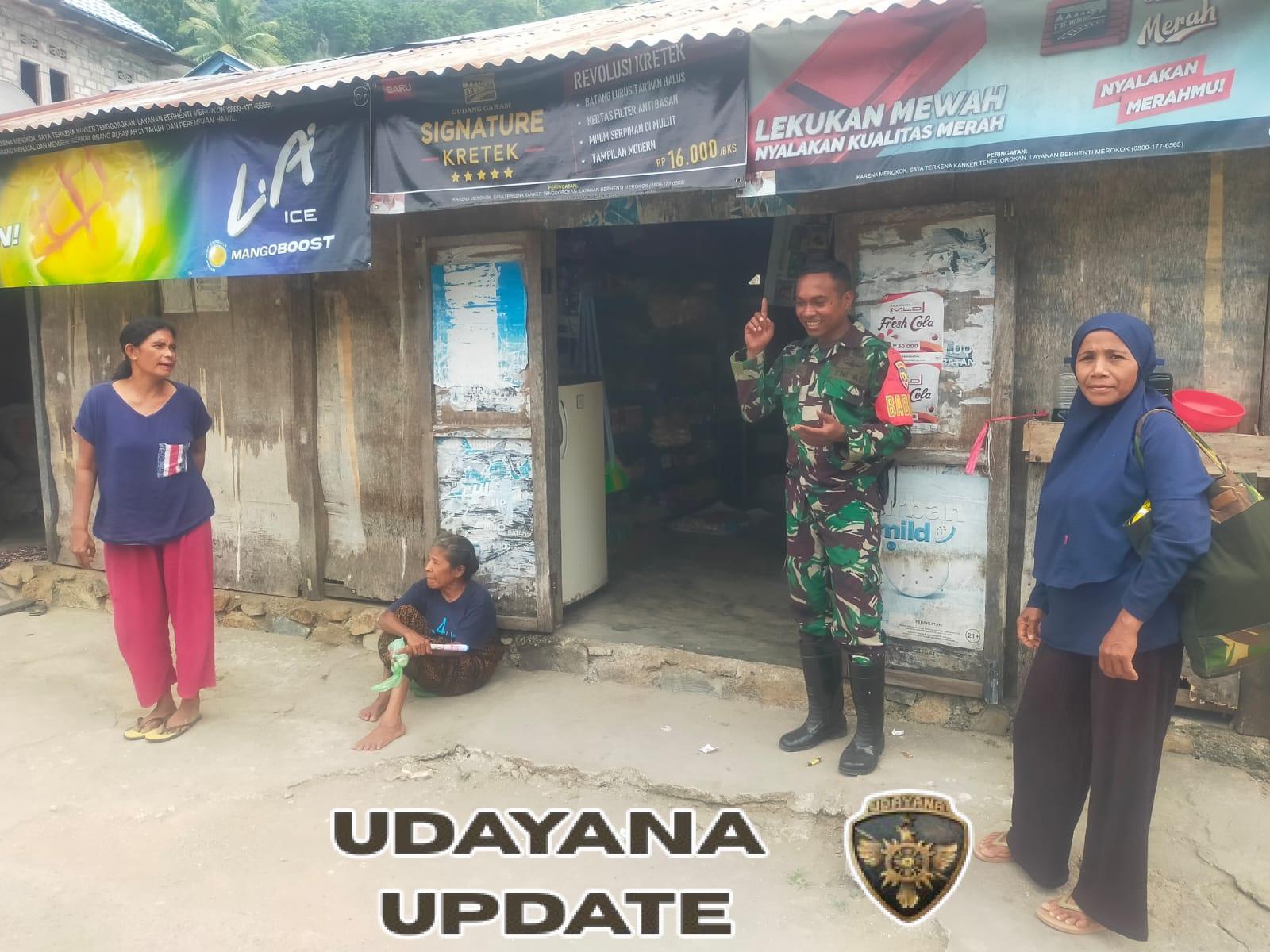 Tingkatkan Kemanunggalan TNI-Rakyat, Babinsa Turun ke Lapangan di Ende