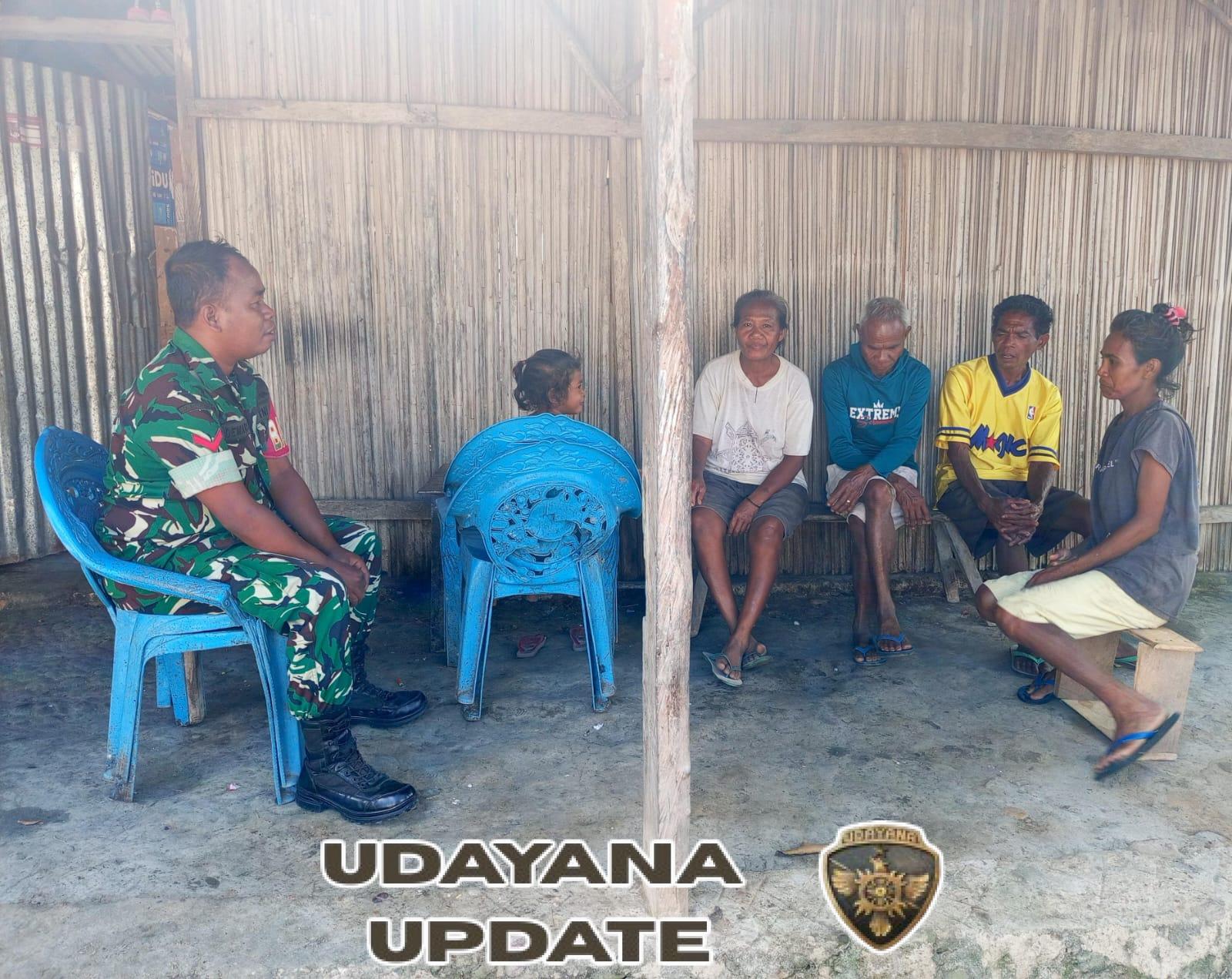 Jalin Keakraban, Babinsa Koramil 1618-05/Biut Kunjungi Warga Binaan di Biboki Utara