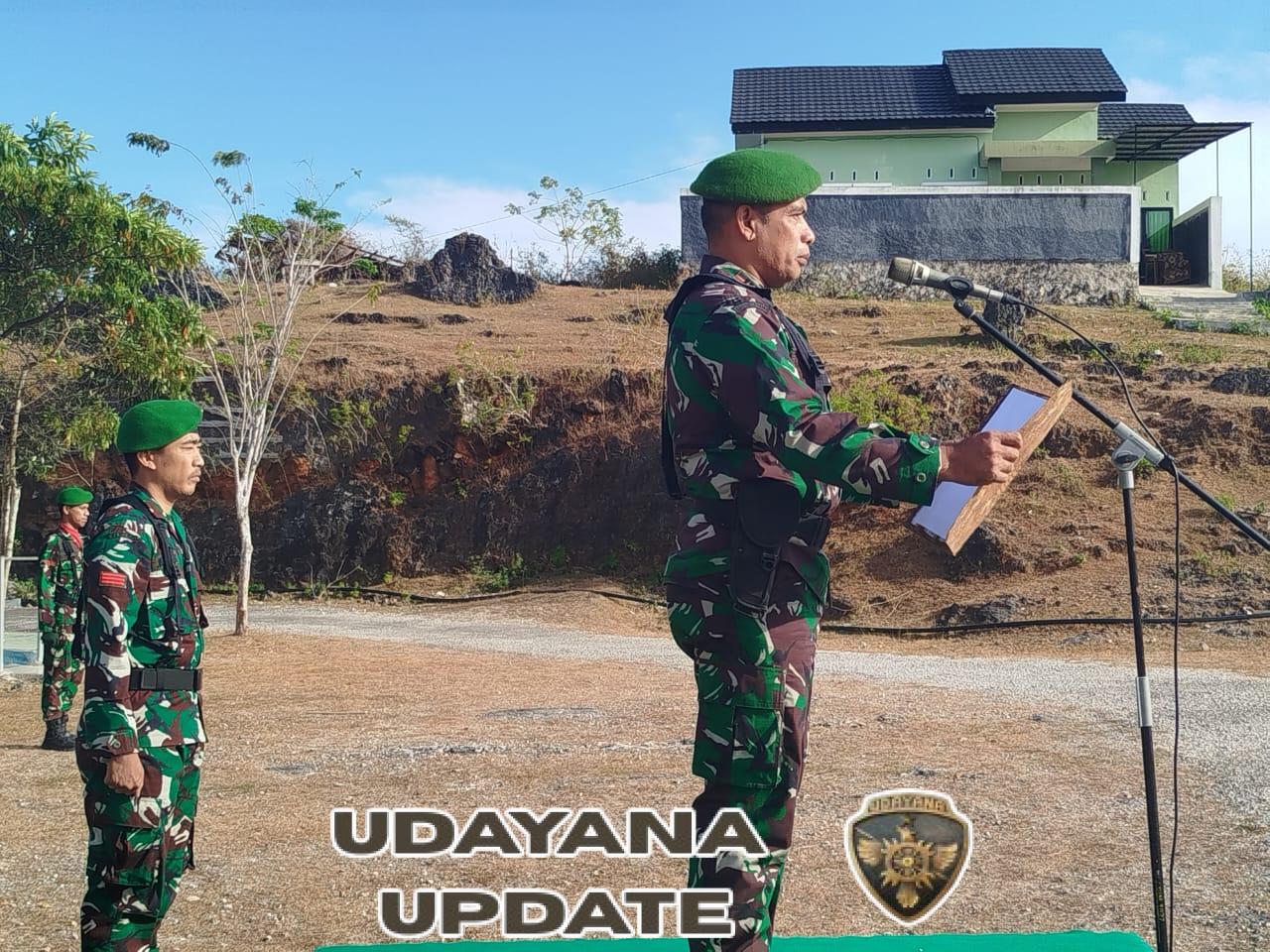 Tingkatan Jiwa Nasionalisme Prajurit Kodim 1627/Rote Ndao Gelar Upacara Bendera