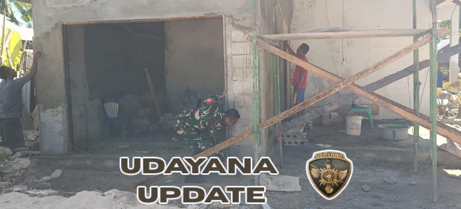 Babinsa Peduli, Bantu Warga Bangun Rumah di Desa Binaan