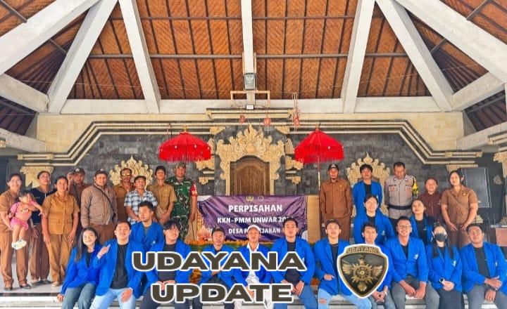Babinsa Desa Pengejaran Hadiri Acara Penutupan KKN-PPM Universitas Warmadewa Periode II Tahun 2025