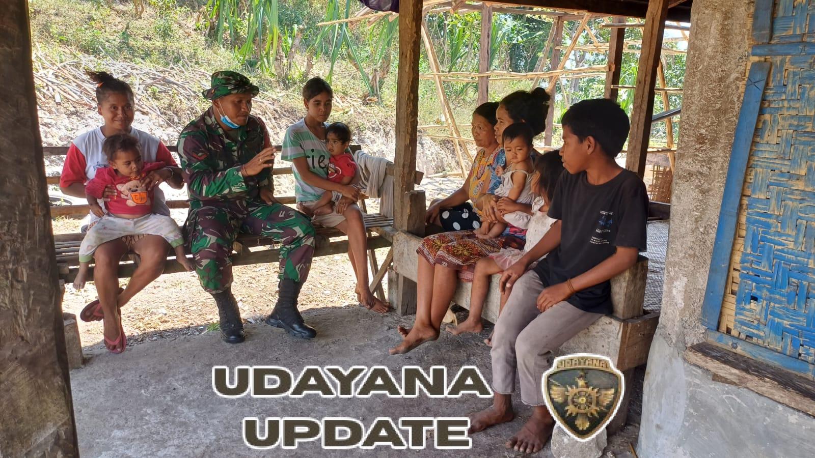 Babinsa Katikutana Ajak Ibu Menyusui Jaga Kebersihan dan Ikut Posyandu