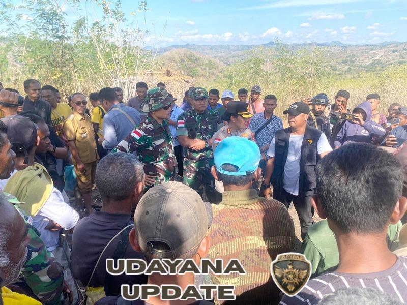 Dandim 1618/TTU Bersama Dansatgas dan Kapolres TTU Tinjau Langsung Lokasi Bentrok di Perbatasan RI–RDTL