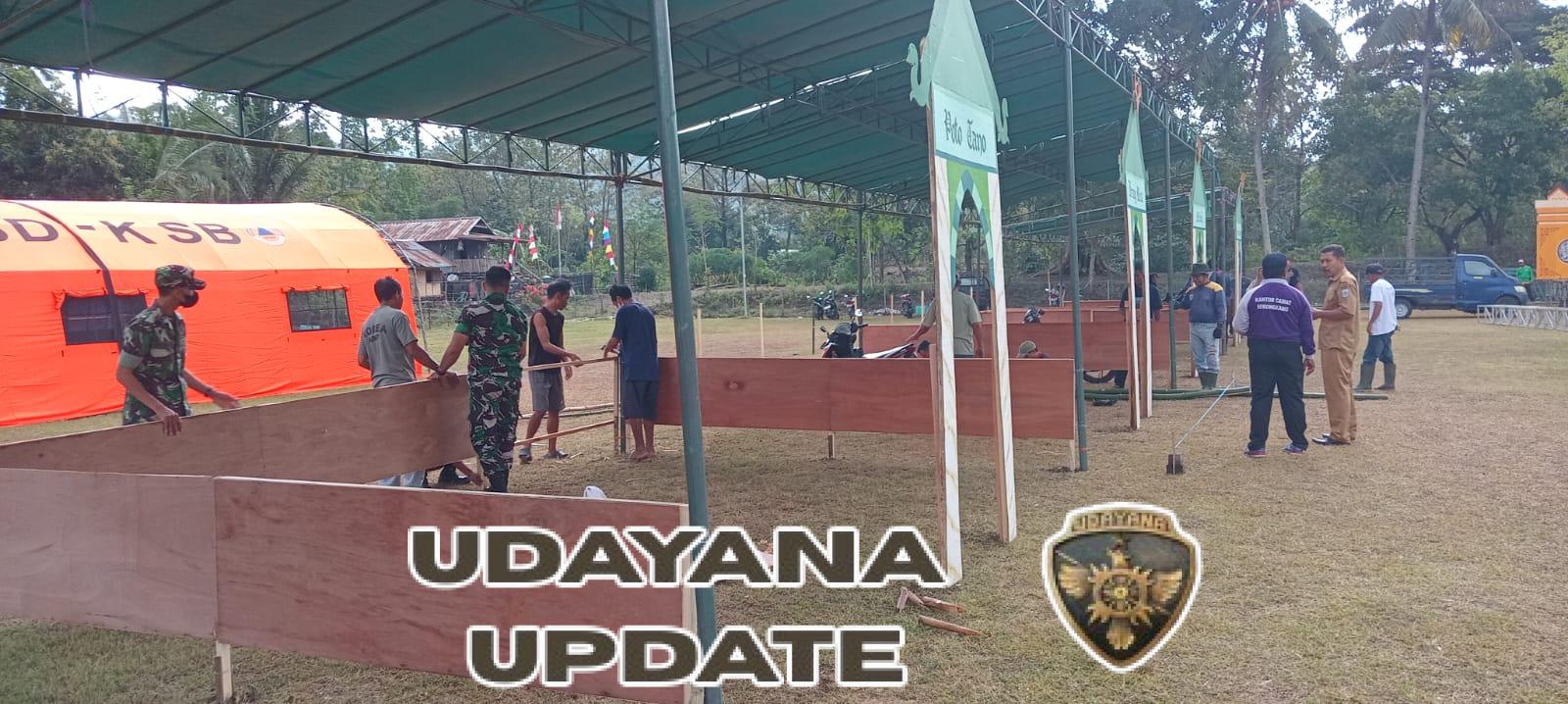 Koramil 1628-02/Sekongkang Bersama Warga Gotong Royong Siapkan MTQ Tingkat Kabupaten