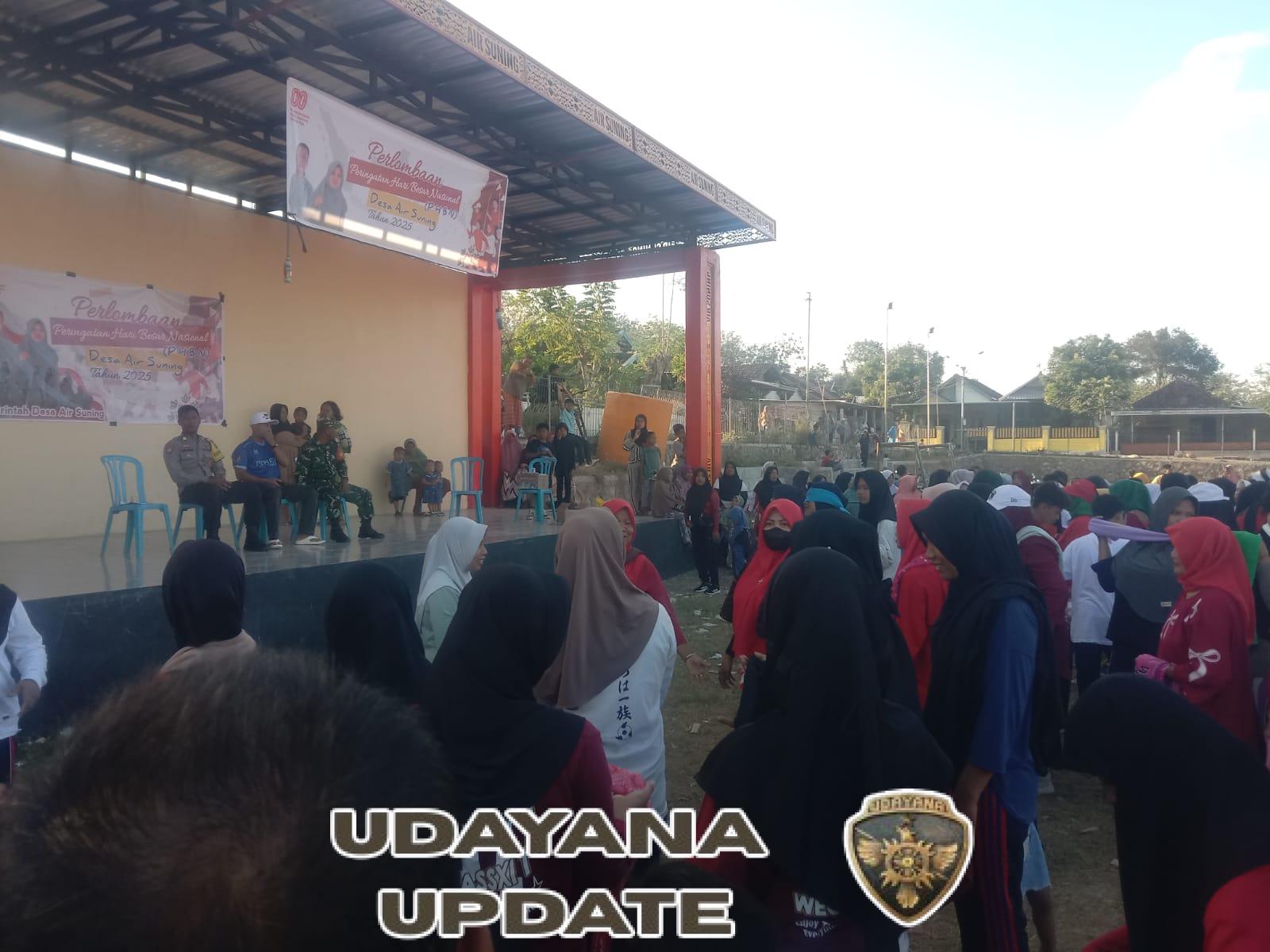 Babinsa Air Suning Hadiri dan Dukung Lomba HUT ke-80 RI di Kecamatan Seteluk