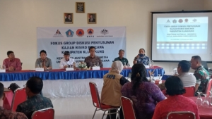 Pasiops Kodim Klungkung Hadiri FGD Lokakarya Penyusunan Kajian Resiko Bencana Kabupaten Klungkung