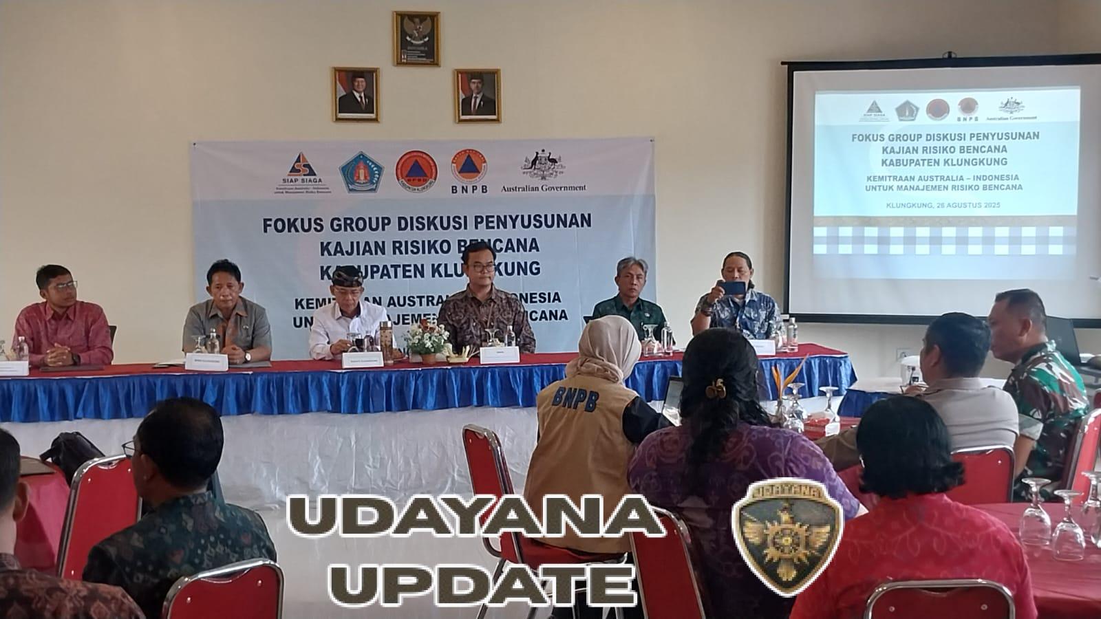 Pasiops Kodim Klungkung Hadiri FGD Lokakarya Penyusunan Kajian Resiko Bencana Kabupaten Klungkung