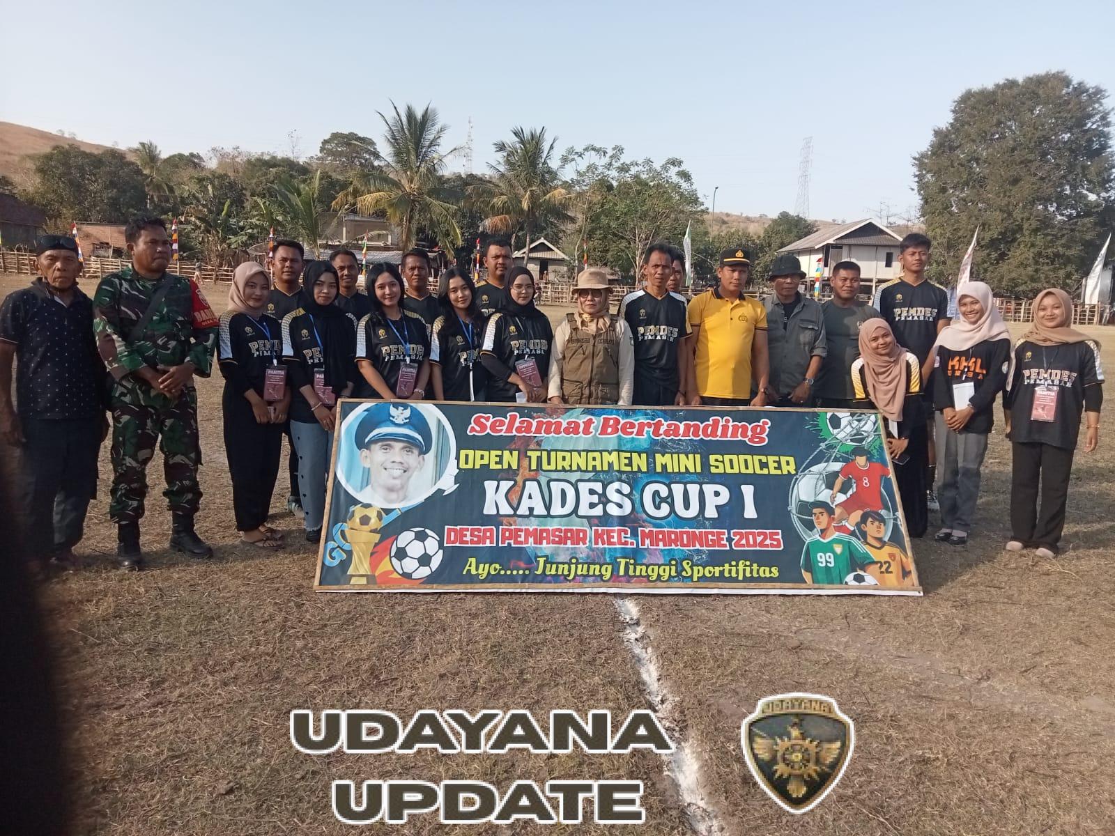 Babinsa Pemasar Amankan Turnamen Bola Mini Kades Cup I Maronge