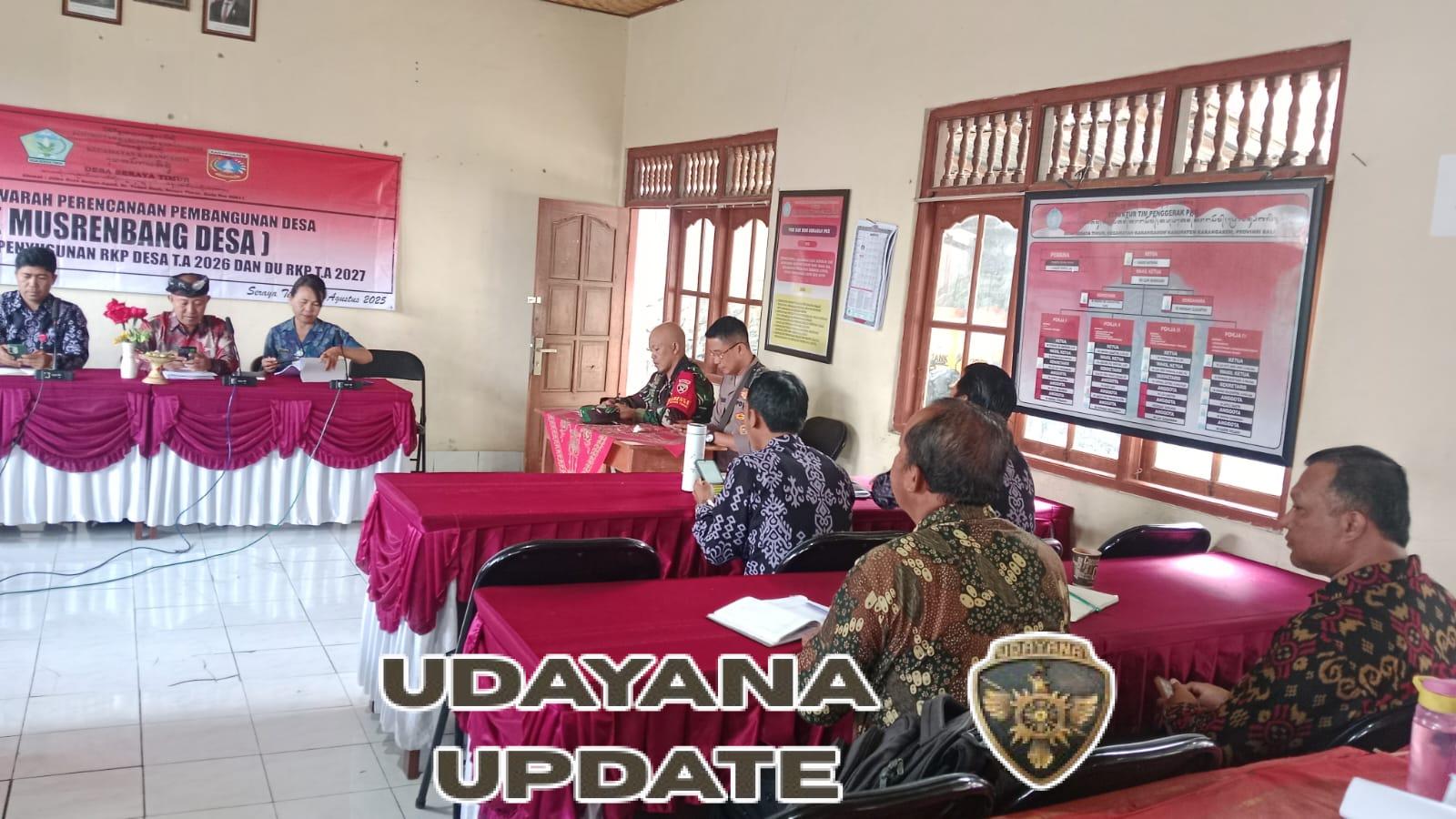 Babinsa 1623-01/Karangasem siap kawal rencana pembangunan Desa Seraya Timur.