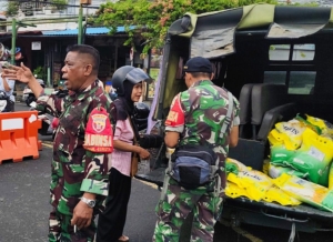 Gerakan Pangan Murah Kodim 1611/Badung Beras Murah untuk Masyarakat Kuta