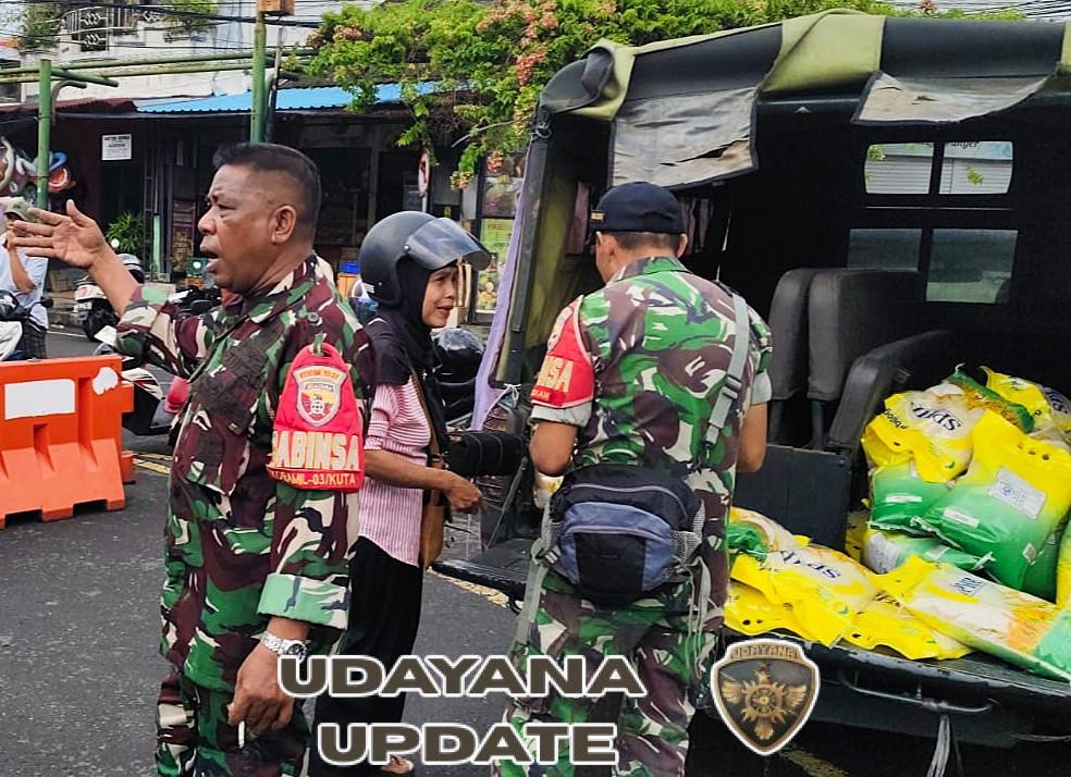 Gerakan Pangan Murah Kodim 1611/Badung Beras Murah untuk Masyarakat Kuta