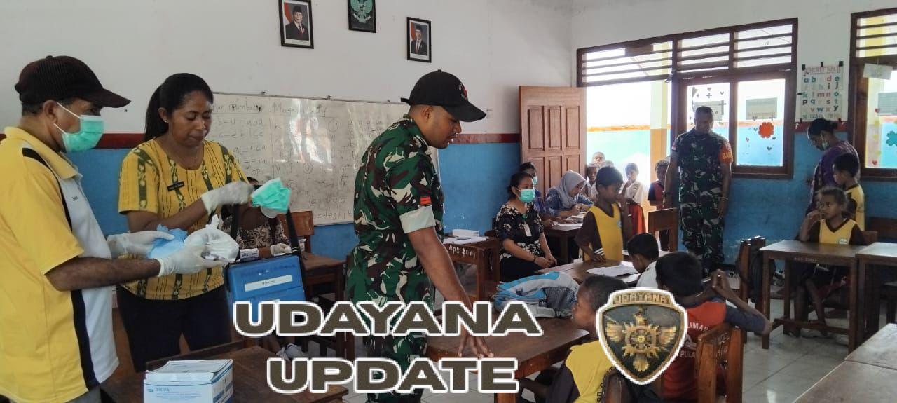 Sinergi Babinsa dan Puskesmas Limarahing Jaga Kesehatan Anak Sekolah