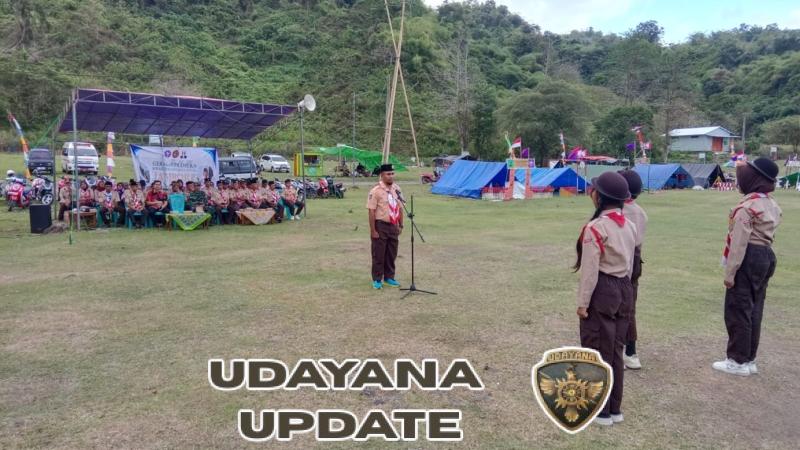 Danramil 1607-07/Lunyuk Hadiri Upacara Pembukaan Jambore Ranting Tingkat Kecamatan Lunyuk