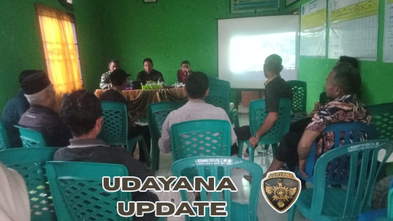 ‎Babinsa Telaga Dampingi Musyawarah Batas Desa Telaga–Lenangguar