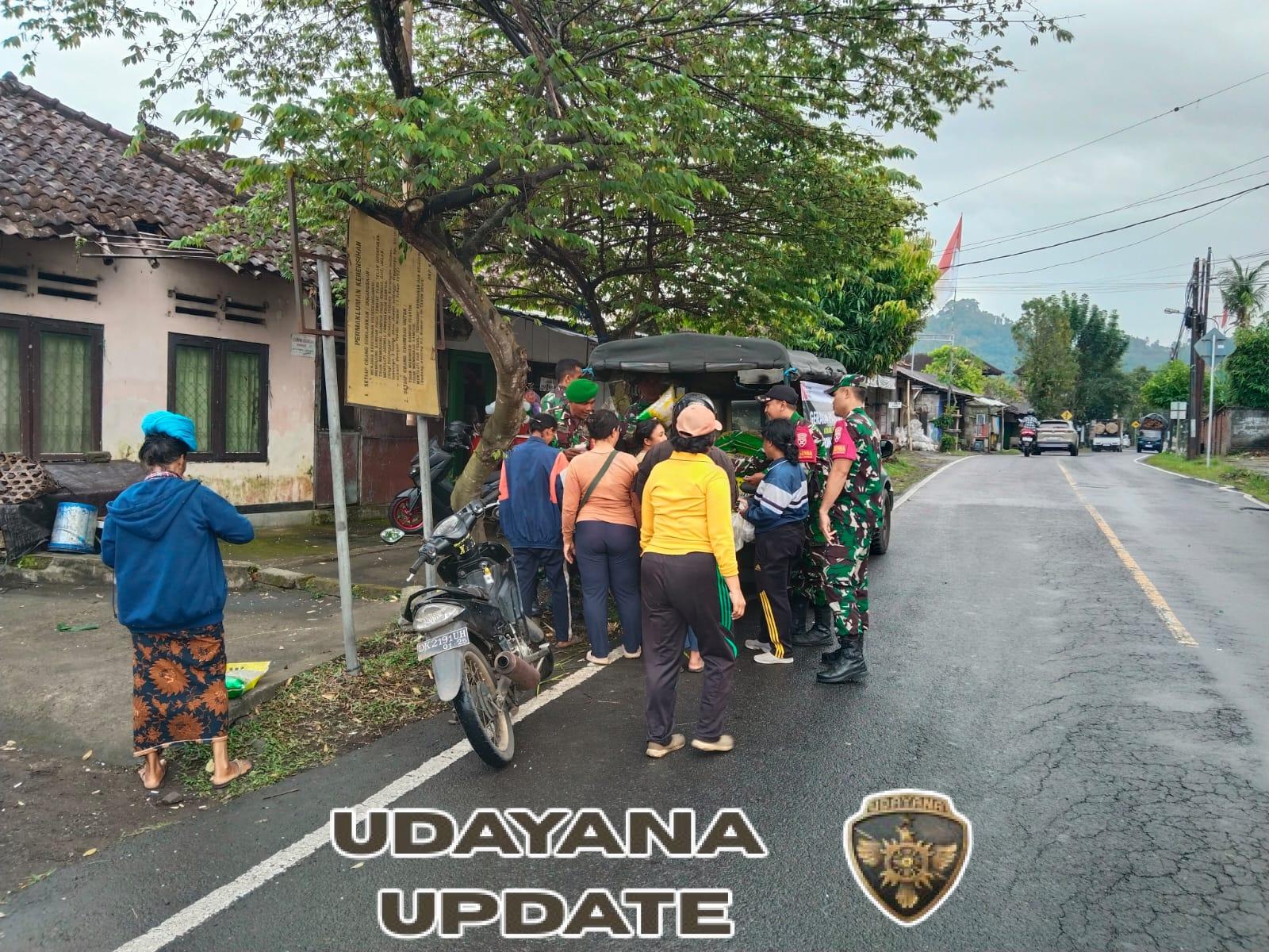 Turun Langsung Ke Wilayah, Koramil Klungkung Gelar Gerakan Pangan Murah Beras SPHP