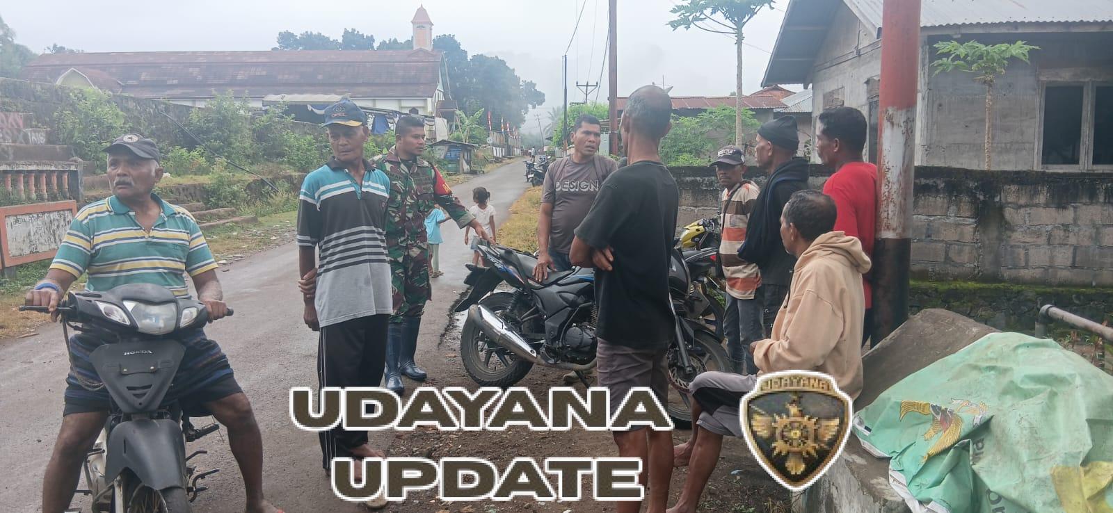 Babinsa Kodim 1602/Ende Ingatkan Warga Wolojita Jaga Kebersihan Lingkungan