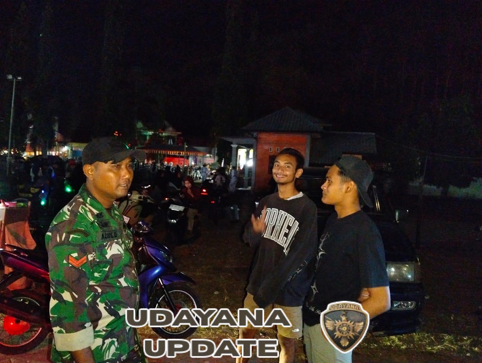 Babinsa Koptu Agus Dermawan Gelar Patroli Malam di Kecamatan Jereweh