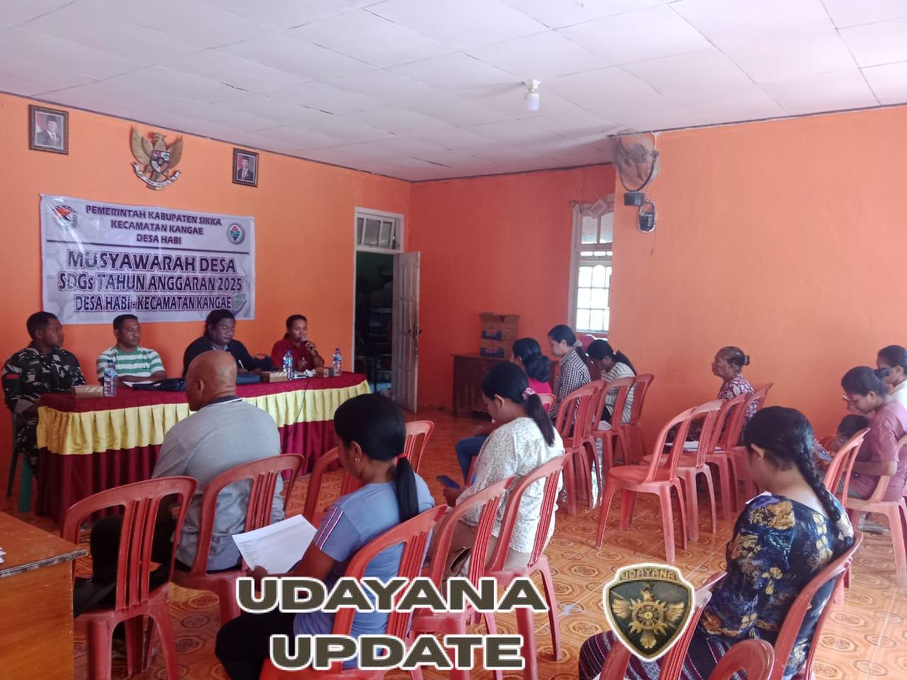 Babinsa Desa Habi Hadiri Musdes SDGs dan ID Tahun Anggaran 2025, Dukung Pembangunan Berkelanjutan