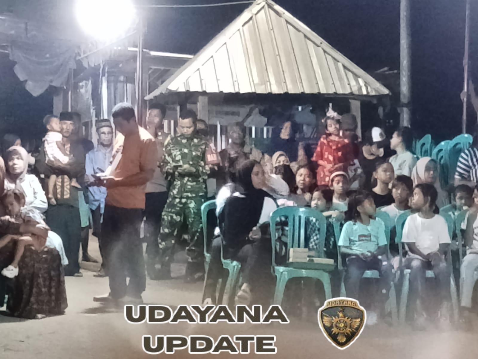 Babinsa Kelurahan Sampir Kawal Pengamanan Acara Hiburan Malam di Taliwang