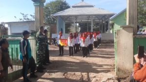 Koramil 1607-12/Moyo Hilir Dukung Penuh Lomba Gerak Jalan HUT RI ke-80 di Kecamatan Moyo Hilir