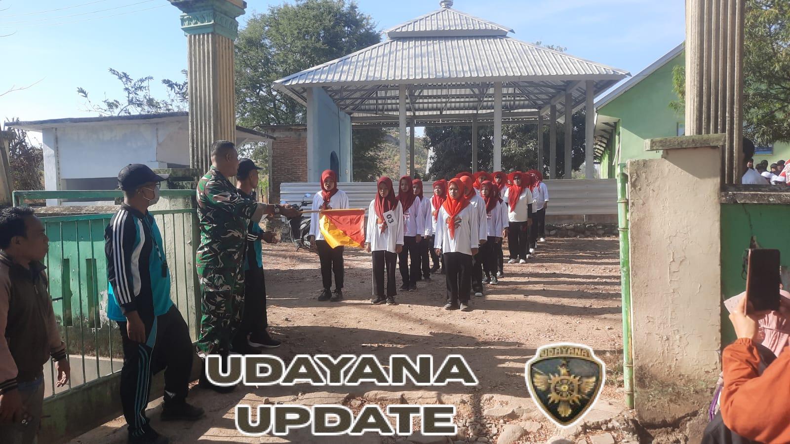 Koramil 1607-12/Moyo Hilir Dukung Penuh Lomba Gerak Jalan HUT RI ke-80 di Kecamatan Moyo Hilir