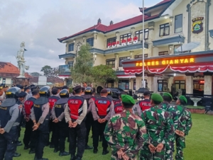 Kodim 1616/Gianyar Bersinergi dengan Polres Gelar Patroli Gabungan Skala Besar