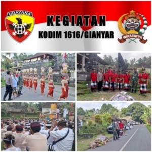 Pengamanan Terpadu, Babinsa Payangan Dukung Kelancaran Upacara Pedudusan Alit