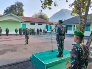 Makodim 1602/Ende Laksanakan Upacara Merah Putih, Teguhkan Komitmen Tugas dan Pengabdian