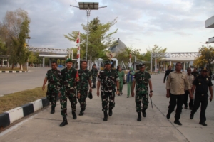 Satgas Yonif 741/GN Terima Kunjungan Kerja Komandan Korem 161/Wira Sakti di Daerah Perbatasan